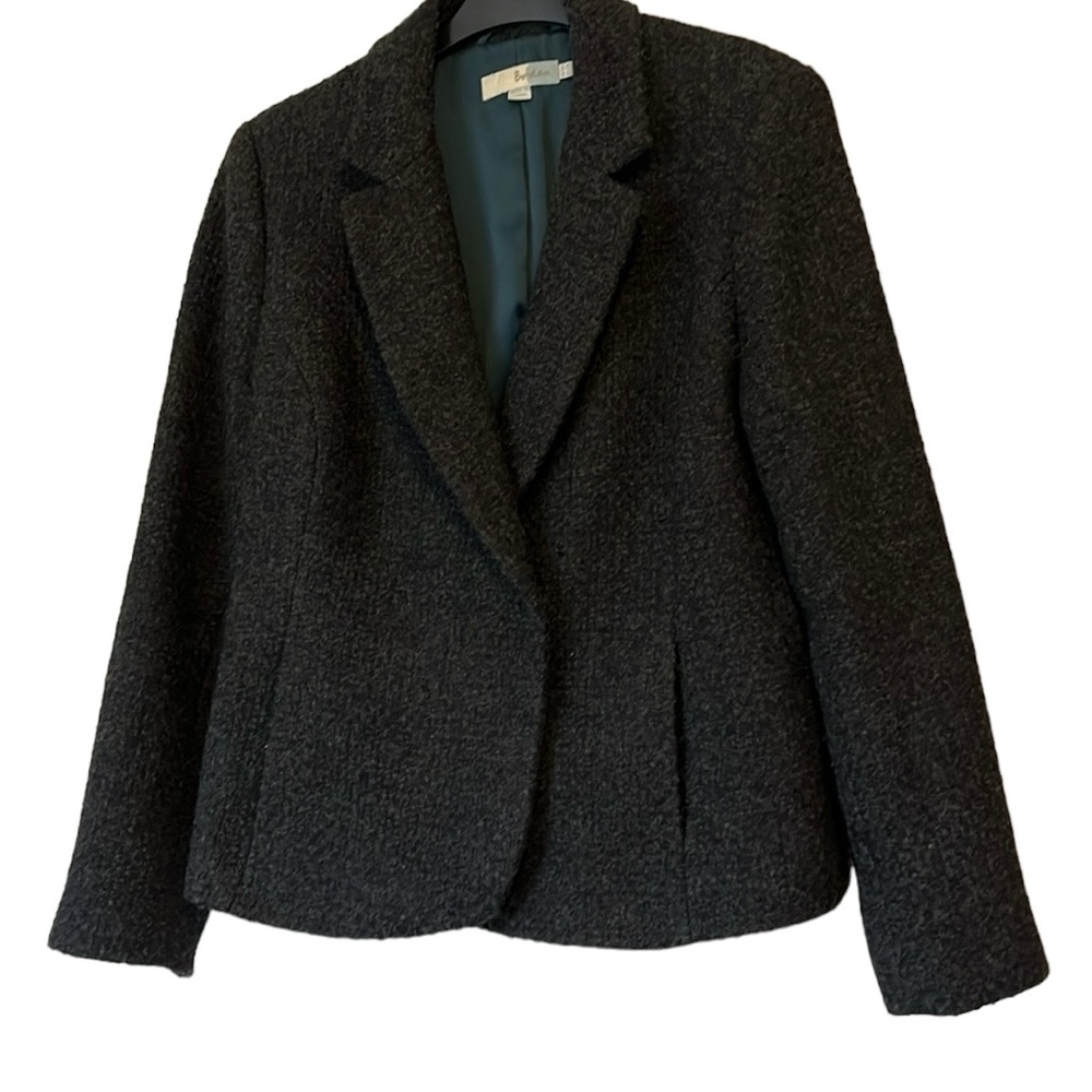 Boden tweed boucle textured wool jacket blazer size 12
